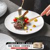 Prato de melamina Xiangyuan, prato de acompanhamento para salada de macarrão com padrão de rocha, bife de alta qualidade, prato de bife comercial