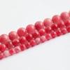 Materiais Acessórios de Joias DIY Contas Redondas de Calcedônia Vermelha e Branca Contas Semiacabadas de Calcedônia Vermelha e Branca Contas Soltas 4-12mm