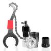 Volante de eixo central de uma peça chave fixa chave de gancho de cauda chave três em um / conjunto de ferramentas de manutenção de bicicleta
