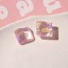 Fantasia céu estrelado sentimento convexo glitter quadrado resina patch DIY jóias brincos gancho de cabelo sapato flor acessórios material