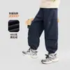 Pantalones de Forro Polar para Niños Zuoxi, Cálidos para Otoño e Invierno, Nuevo Modelo 2026, Pantalones Cargo Resistentes al Desgaste para Exteriores de Invierno para Niños