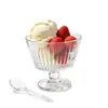 Bol de Vidrio Retro con Relieve de Girasol Estilo Ins para el Hogar, Bol para Helado, Yogur, Avena, Postre de Desayuno