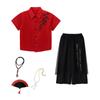 Ropa de Moda Infantil Hip-Hop Traje de Estilo Chino Hip-Hop Moda de Marca para Niños Hiphop Suelto Moda Nacional Ropa para Actuación de Mesa