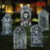 Placa Popular de Halloween Transfronteiriça, Placa Decorativa de Halloween em Forma de Lápide para Jardim Externo e Quintal
