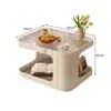 Mesa de Centro para Mirador sin Instalación Mesa Pequeña Mesa de Té Tatami Mesa Baja Mesa Simple Kang Taburete Kang Mesa para Mirador de Dormitorio Balcón
