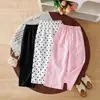 Calça Larga de Seda Gelada para Meninas de Comércio Exterior Estilo Verão 2026 Poá Listrado 3 Cores Roupa de Casa para Crianças Roupa para Exterior Calça Longa Anti-Mosquito