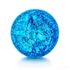 Bola de cristal colorida cozida com rachaduras de gelo, bola de vidro maciço para fonte de rochas, acessório de artesanato para bonsai com fluxo de água rachado