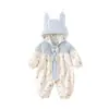 Ropa para Bebé para Otoño, Mameluco Súper Lindo y Adorable para Niña, Conjunto con Capucha Elegante para Gatear para Bebé de Primavera y Otoño