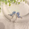 Pendientes de alas de mariposa de hadas, diseño de nicho, pendientes de lujo ligeros de alta gama, pendientes de marea, pendientes de cristal para mujer, ¡Super Flash!