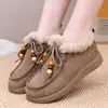 Zapatos de Algodón Versátiles de Invierno para Mujer con Forro de Felpa y Botas de Nieve Engrosadas, Zapatos de Algodón Antideslizantes de Moda sin Cordones para Mujer para Temu Dropshipping