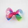 Grampo de Cabelo Europeu e Americano AliExpress com Laço Degradê Arco-Íris Clip Infantil Clip Colorido para Cabeça de Bebê Clip Jacaré