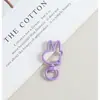 Llavero de cabeza de conejo pintada de colores, accesorio de aleación, nuevo colgante de hebilla de resorte de color caramelo para DIY, hebilla de puerta