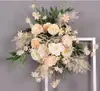 Nuevos accesorios para bodas Arco cuadrado de hierro dorado estante retráctil escenario creativo para bodas decoración soporte de flores de fondo