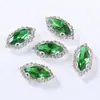 Botones de cristal con pedrería y garras, perforados para coser a mano, con base gruesa, para decoración de tocados, bolsos, ropa y accesorios