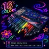 Caneta Tatuagem Pintura Corporal Glow-in-the-Dark Mais Vendida da Temu para Festas de Feriado, Atmosfera de Bar e Marcador de Maquiagem Facial