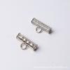 Corrente de Amuleto Budista Tailandês Corda Pingente Acessórios de Corda Acessórios Tubo Horizontal Contas com Furo Grande Diamante Microincrustado Zircônia Olho Joias