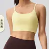 Sujetador Deportivo Lulu Nude Cómodo Ropa Exterior para Mujer Push-Up a Prueba de Impactos con Tirantes Ropa de Yoga Ropa de Exterior Ocio Fitness Sujetador