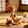 Artesanía Creativa de Resina Transfronteriza Estatua de Niña de Yoga Personaje Armonía Interior Adorno de Escritorio Decoración