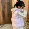 Nuevo Modelo 2026 Chaleco de Plumas para Niños y Niñas, Cuello Alto, Chaleco Exterior de Plumón de Pato Blanco