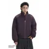 Chaqueta de Algodón Negra Desestructurada con Cuello Alto para Hombre y Mujer, Chaqueta de Vuelo Engrosada de Invierno, Ropa Exterior de Gama Alta Cleanfit