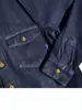 Camisa de mezclilla retro estilo americano con cuello patchwork de pana, chaqueta de trabajo holgada de manga larga para hombre, camisa de moda de otoño