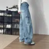 Calça Jeans Workwear Estilo Americano com Padrão de Bambu, Scimitar, para Mulheres, Nova Coleção Outono 2025, Calça Harem Solta Sycamore Sickle