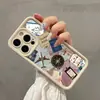 Design Criativo de Patchwork Adequado para Capa de Celular Apple 18Pm Iphone17 Estilo Simples Capa Protetora de Silicone