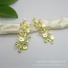 Novos acessórios de joias DIY 45 * 15MM puro cobre flor pingente pingente acessórios de roupas material de broche DIY