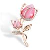 Broche de strass de alta qualidade europeu e americano, broche de liga para senhoras, variedade de pinos opcionais de alta qualidade, broche delicado
