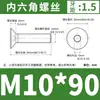 Acero Inoxidable 304 Cabeza Plana Hexagonal Din7991 Cabeza Avellanada el Tornillo de Rosca Completa Dongming M3M4M5M6-M12