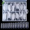 Unha de cristal D06 120 molde de cristal borda de grade curva com alça sem suporte de papel Cola de extensão rápida