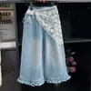 Pantalones Vaqueros para Niñas 2026 Pantalones de Volantes para Niños Pequeños y Niños Pequeños Elegantes Versátiles Estilo Coreano Casual Pantalones Largos Pantalones de Pierna Recta