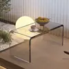 Mesa de café con ventanal transparente, Mesa baja simple de tatami, Mesa pequeña para alféizar de ventana de dormitorio, mesita de noche para uso doméstico