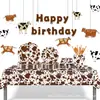 Mantel Zb353 Tema Vaca 130*220cm Fiesta de Cumpleaños Granja Vaca Mantel Desechable Mantel Pe