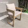 Mesa y Sillas de Comedor Retro Antiguas de Teca para Exteriores Patio Casa Mesa Larga Ocio al Aire Libre Muebles de Madera Maciza para B&B