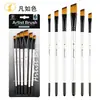 Nuevos Pinceles de Nylon para Pintura Acrílica, Gouache, Acuarela y Óleo, Especializados para Estudiantes de Arte, Pinceles Pintados a Mano, Venta al por Mayor