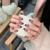 Nuevos Estilos de Uñas Artísticas de TikTok, Puntas de Uñas Portátiles, Cortas, Degradado Marrón Té Oolong, Iluminadoras, Suaves, Intelectuales, Desmontables
