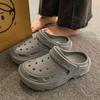 Zapatos de Cueva de una pieza Silenciosos Impermeables 2024 Nuevo Verano Ropa Exterior Sandalias y Pantuflas de Playa Zapatos de Mujer Suela Gruesa Pareja