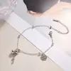 Tobillera de Acero de Titanio con Forma de Calabaza y Corazón de Lujo Ligero a la Moda para Mujer, Estilo Vacaciones en la Playa de Verano, Sensación de Alta Gama, Cadena de Tobillo que No se Desvanece
