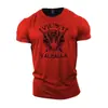 Moderna Nueva Camiseta de Verano Transpirable Cómoda de Cuello Redondo con Estampado de Letras para Hombres, Top Deportivo para Exteriores