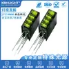 2*3 * 4MM portalámparas de cuatro agujeros color cabello color LED en línea lámpara indicadora cuentas LED izquierda positivo derecha Negativo LED monocromático