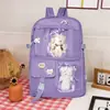 Mochila para estudiante de secundaria, mochila de estudiante de estilo ins coreano de nicho de alta apariencia, mochila casual, bolsa de doble hombro de color sólido estilo japonés