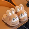 Pantuflas de Algodón para Niñas, Pantuflas de Invierno para Interiores para Niños y Niños Pequeños, Pantuflas de Algodón Antideslizantes con Conejo Lindo para Bebés