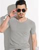 Camiseta masculina de manga curta, cor sólida, justa, justa, branca, meia manga, justa, gola redonda, uma geração de cabelo