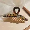Pinza de garra grande de perlas de 15 cm para mujer, sensación de lujo ligero y de alta gama, estilo coreano, añade volumen al cabello, accesorio para el cabello versátil