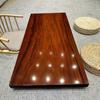 Mesa de madera maciza grande, mesa de té con forma de piña y tronco de palisandro africano de Okan, mesa de té sencilla de caoba para reuniones de oficina