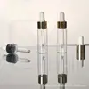 Botella de Ácido Hialurónico Esencia 1ml/3ml/5ml Tamaño de Prueba Botella de Vidrio Botella Gotero Solución Original de Aceite Esencial Cuidado de la Piel