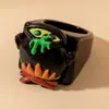Amazon Transfronterizo Halloween Fantasma Creativo de Resina Calabaza Fantasma Anillo Fantasma Anillo Oscuro Personalizado de Pascua para Mujeres