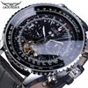 Relógio Mecânico Automático Jaragar Moda Masculina Europeia e Americana Casual Elegante Mostrador Grande Mecânico Multifuncional Tourbillon