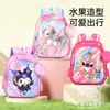 Mochila Escolar Transfronteriza Set de Tres Piezas para Estudiante Bolsa con Ruedas Mochila de Cuero Tridimensional de Dibujos Animados para Niños y Niñas